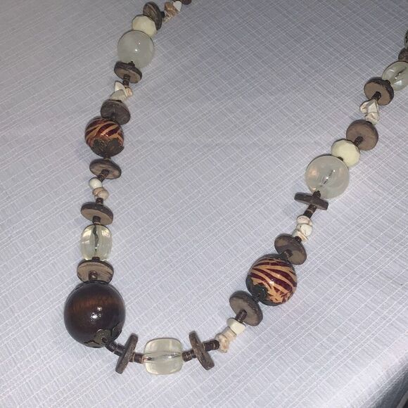 Vintage Tribal Native Boho Long Chunky Beaded Long Necklace 36”-39” Adjustable - Picture 10 of 12